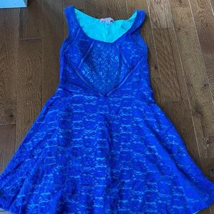 Candie's Blue Lace Skater Dress